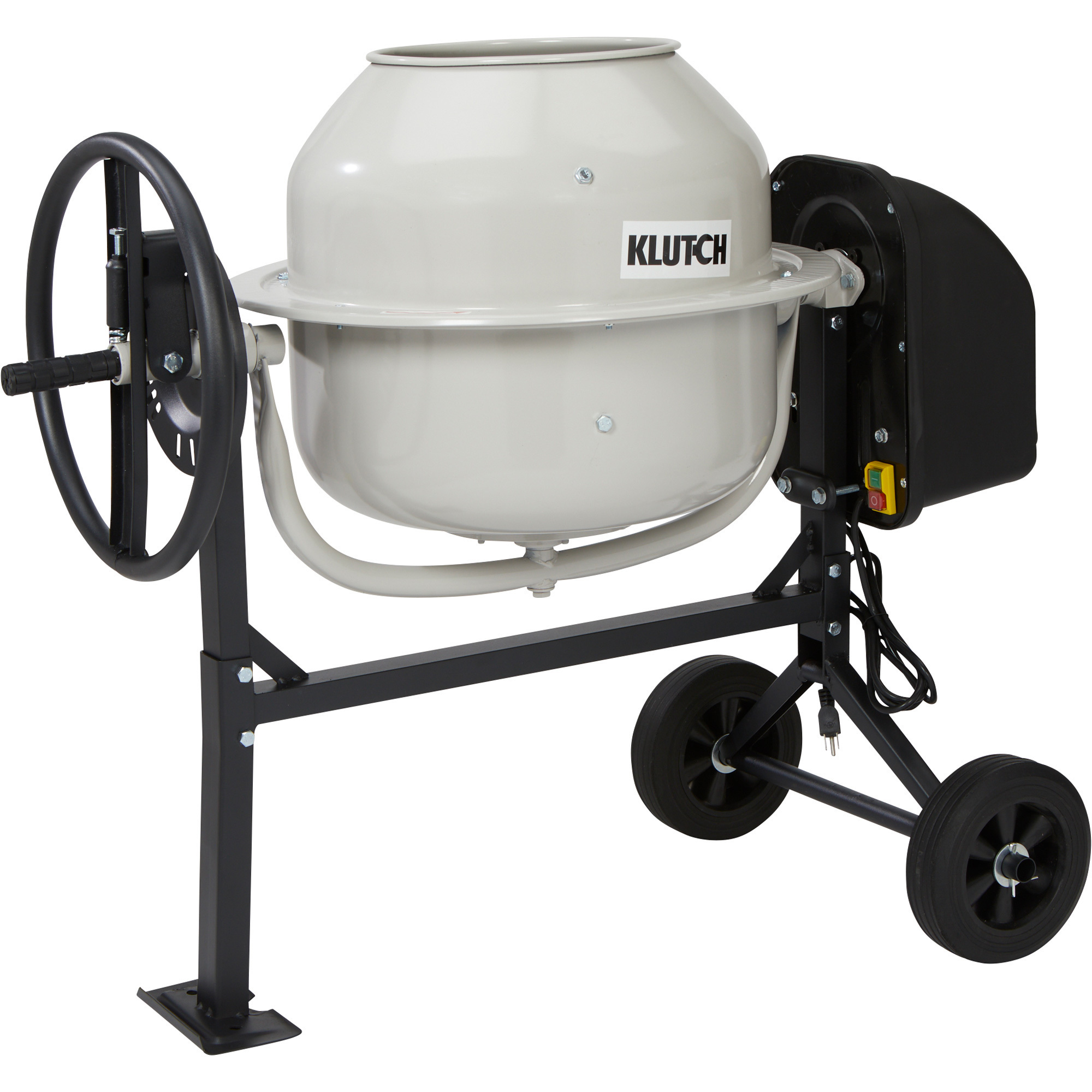 Klutch Portable Electric Cement Mixer, 1.75 Cu. Ft. Drum